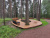 Скамейка радиусная со спинкой, 1 п.м.