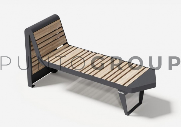 Скамейка  Инфинити вуд/Infinity wood  с фигурным краем