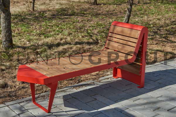 Скамейка  Инфинити вуд/Infinity wood  с фигурным краем